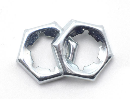 DIN 7967 Alloy Steel 65Mn Self Locking Counter Nuts Galvanized / Dacromet Tight Nuts