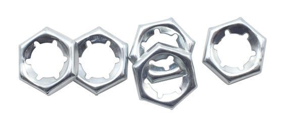 DIN 7967 Alloy Steel 65Mn Self Locking Counter Nuts Galvanized / Dacromet Tight Nuts