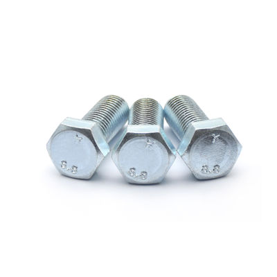 DIN933 ISO4017 EN24017 Hexagon Head Bolts Full Thread Carbon Steel / Alloy Steel
